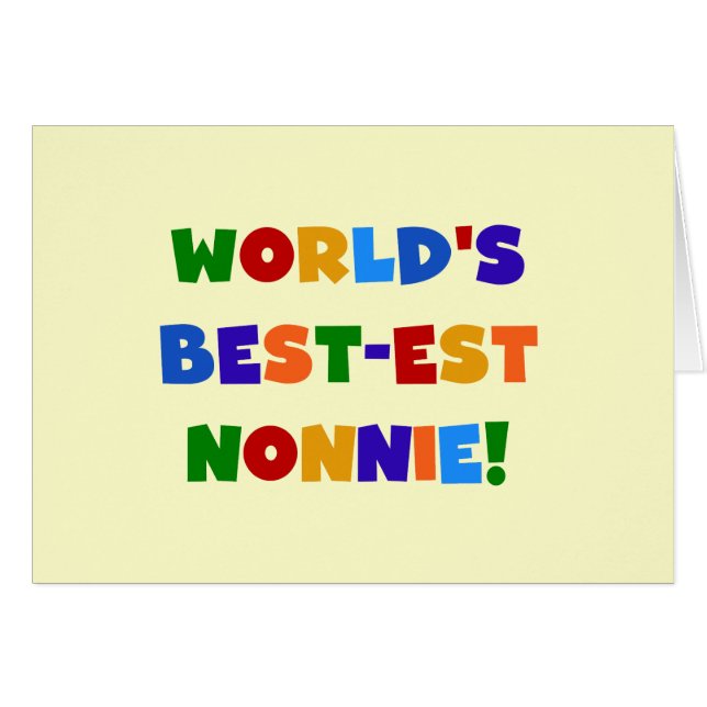 World's Best-est Nonnie Bright Colours Gifts (Front Horizontal)