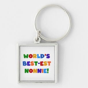 World's Best-est Nonnie Bright Colours Gifts Keychain