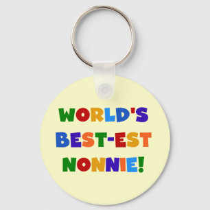 World's Best-est Nonnie Bright Colours Gifts Keychain