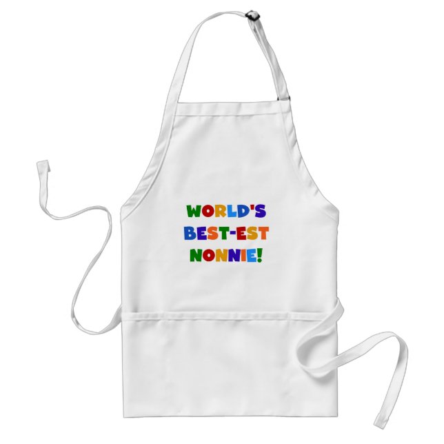 World's Best-est Nonnie Bright Colours Gifts Standard Apron (Front)