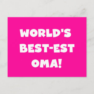 World's Best-est Oma Black or White Gifts Postcard