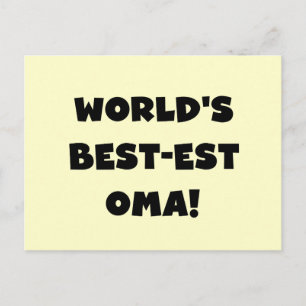 World's Best-est Oma Black or White Gifts Postcard