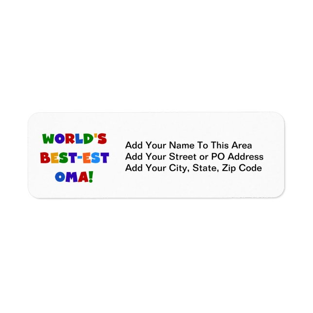 World's Best-est Oma Bright Colours Gifts (Front)