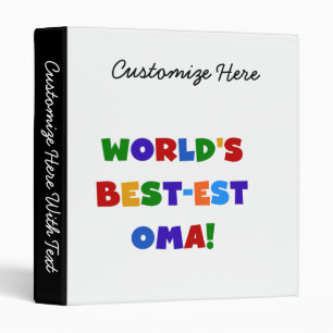 World's Best-est Oma Bright Colours Gifts Binder