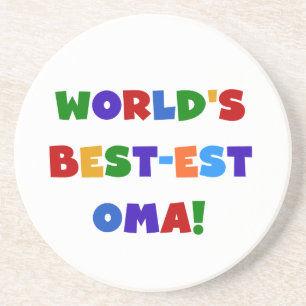 World's Best-est Oma Bright Colours Gifts Coaster