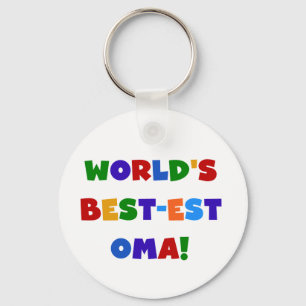 World's Best-est Oma Bright Colours Gifts Keychain
