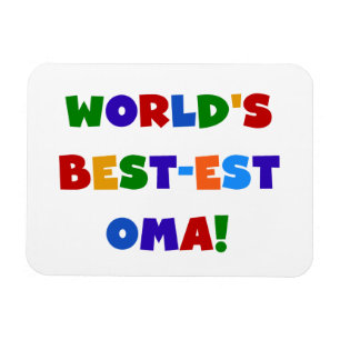 World's Best-est Oma Bright Colours Gifts Magnet