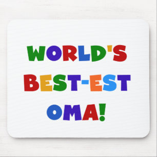 World's Best-est Oma Bright Colours Gifts Mouse Pad