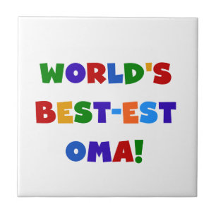 World's Best-est Oma Bright Colours Gifts Tile