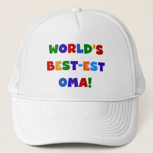World's Best-est Oma Bright Colours Gifts Trucker Hat