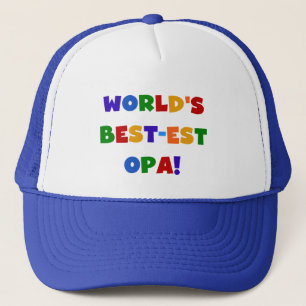 World's Best-est Opa Bright Colours Gifts Trucker Hat