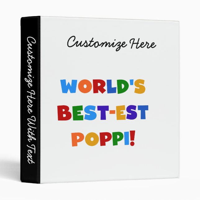 World's Best-est Poppi Bright Colours Gifts Binder (Front/Spine)