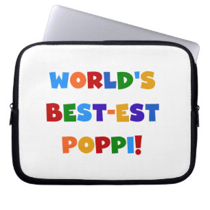 World's Best-est Poppi Bright Colours Gifts Laptop Sleeve