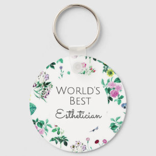 World's Best Esthetician gift 4 Keychain