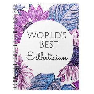 World's Best Esthetician gift 5 Notebook