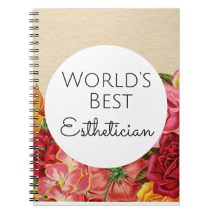World's Best Esthetician gift Notebook