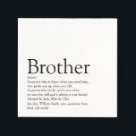 World's Best Ever Brother, Hermano Definition Napkin<br><div class="desc">Personalise for your special brother or hermano (big or small) to create a unique gift. A perfect way to show him how amazing he is every day. Designed by Thisisnotme©</div>
