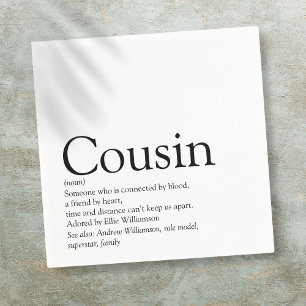 World's Best Ever Cousin Definition Napkin