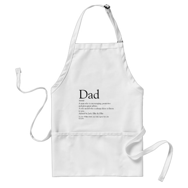 World's Best Ever Dad Daddy Father Definition Fun Standard Apron (Front)