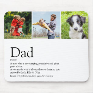 World's Best Ever Dad Definition Photo Collage Mouse Pad