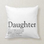 World's Best Ever Daughter Definition Simple Fun Throw Pillow<br><div class="desc">Personalise for your special daughter or hija (big or small) to create a unique gift. A perfect way to show her how amazing she is every day. Designed by Thisisnotme©</div>
