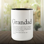 Worlds Best Ever Grandpa Grandad Papa Definition Two-Tone Coffee Mug<br><div class="desc">Personalize for your special grandpa,  grandad,  papa or pops to create a unique gift. A perfect way to show him how amazing he is every day. Designed by Thisisnotme©</div>