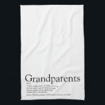 World's Best Ever Grandparents Definition Kitchen Towel<br><div class="desc">Personalise for your special grandparents to create a unique gift. A perfect way to show them how amazing they are every day. Designed by Thisisnotme©</div>