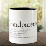 Worlds Best Ever Grandparents Definition Two-Tone Coffee Mug<br><div class="desc">Personalize for your special grandparents to create a unique gift. A perfect way to show them how amazing they are every day. Designed by Thisisnotme©</div>