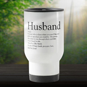 World's Best Ever Husband Definition Fun Travel Mug