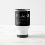 World's Best Ever Husband Definition Travel Mug<br><div class="desc">Personalize for your special husband to create a unique gift for birthdays, anniversaries, weddings, Christmas or any day you want to show how much he means to you. A perfect way to show him how amazing he is every day. You can even customize the background to their favourite colour. Designed...</div>