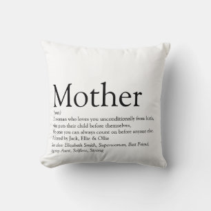 World's Best Ever Mom, Mum, Mother Definition Throw Pillow
