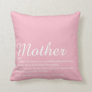 World's Best Ever Mom, Mum, Mother Definition Throw Pillow