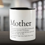 World's Best Ever Mom, Mum, Mother Definition Two-Tone Coffee Mug<br><div class="desc">Personalise for your special Mom,  Mum,  Mummy,  Mother or Mamá to create a unique gift for Mother's day,  birthdays,  Christmas,  baby showers,  or any day you want to show how much she means to you. A perfect way to show her how amazing she is every day. Designed by Thisisnotme©</div>
