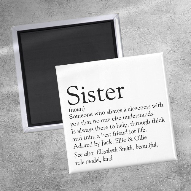 World's Best Ever Sister Definition Magnet (World's Best Ever Sister Definition Magnet)