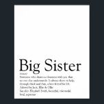 World's Best Ever Sister Definition Modern Fun Poster<br><div class="desc">Personalize for your special sister or hermana (little or big) to create a unique gift. A perfect way to show her how amazing she is every day. Designed by Thisisnotme©</div>