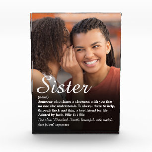 World's Best Ever Sister Definition Script Photo