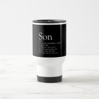 World's Best Ever Son Definition Black and White