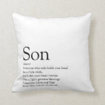 World's Best Ever Son Definition Simple Modern Throw Pillow<br><div class="desc">Personalise for your special son or hijo to create a unique gift. A perfect way to show him how amazing he is every day. Designed by Thisisnotme©</div>