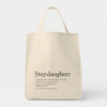 World's Best Ever Stepdaughter Definition Tote Bag<br><div class="desc">Personalise for your special stepdaughter or hijastra to create a unique gift. A perfect way to show her how amazing she is every day. Designed by Thisisnotme©</div>
