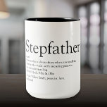 World's Best Ever Stepfather Stepdad Definition Two-Tone Coffee Mug<br><div class="desc">Personalize for your special stepfather,  stepdad,  or daddy to create a unique gift for Father's day,  birthdays,  Christmas or any day you want to show how much he means to you. A perfect way to show him how amazing he is every day. Designed by Thisisnotme©</div>
