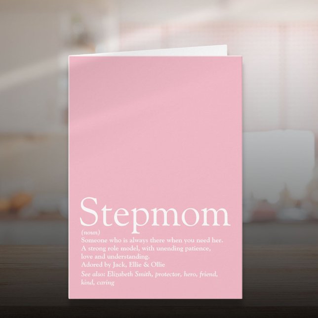 World's Best Ever Stepmom Stepmother Definition Card (World's Best Ever Stepmom Stepmother Definition Card)