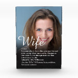 World's Best Ever Wife Definition Chic Script Photo Block<br><div class="desc">Personalise for your special wife to create a unique gift for birthdays,  anniversaries,  weddings,  Christmas or any day you want to show how much she means to you. A perfect way to show her how amazing she is every day. Designed by Thisisnotme©</div>