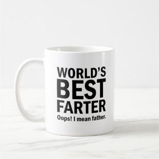 World's Best Farter  | Funny Quote with Black Text Coffee Mug