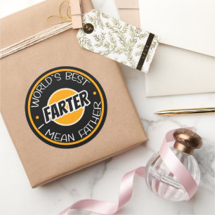 World's Best Farter I Mean Father Classic Round Sticker