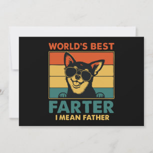 World's Best Farter I Mean Father Fathers Day  Invitation