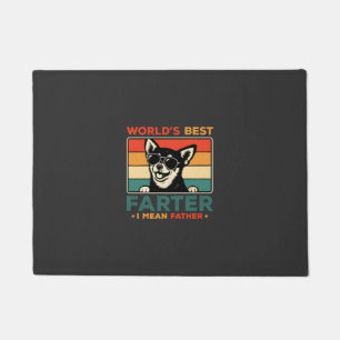 World's Best Farter I Mean Father Funny Dad Dog Doormat