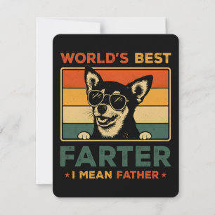 World's Best Farter I Mean Father Funny Dad Dog Invitation