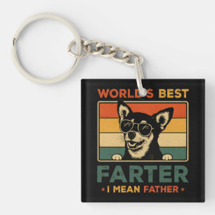 World's Best Farter I Mean Father Funny Dad Dog Keychain