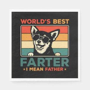 World's Best Farter I Mean Father Funny Dad Dog Napkin