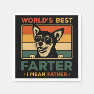 World's Best Farter I Mean Father Funny Dad Dog Napkin